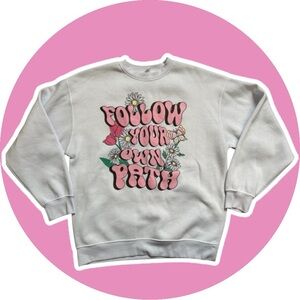 Refuge Athletics // Follow Your Own Path // Butterfly, Floral Graphic Sweatshirt